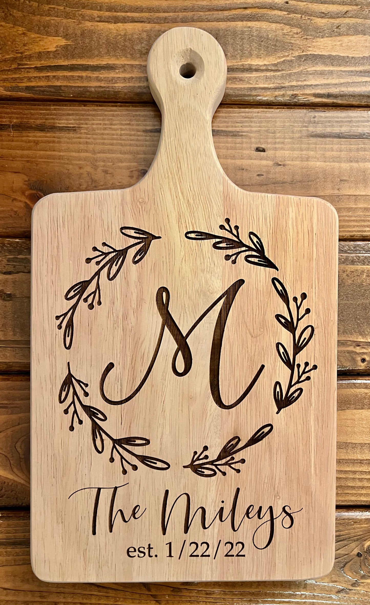 Personalized Wreath Paddle Board