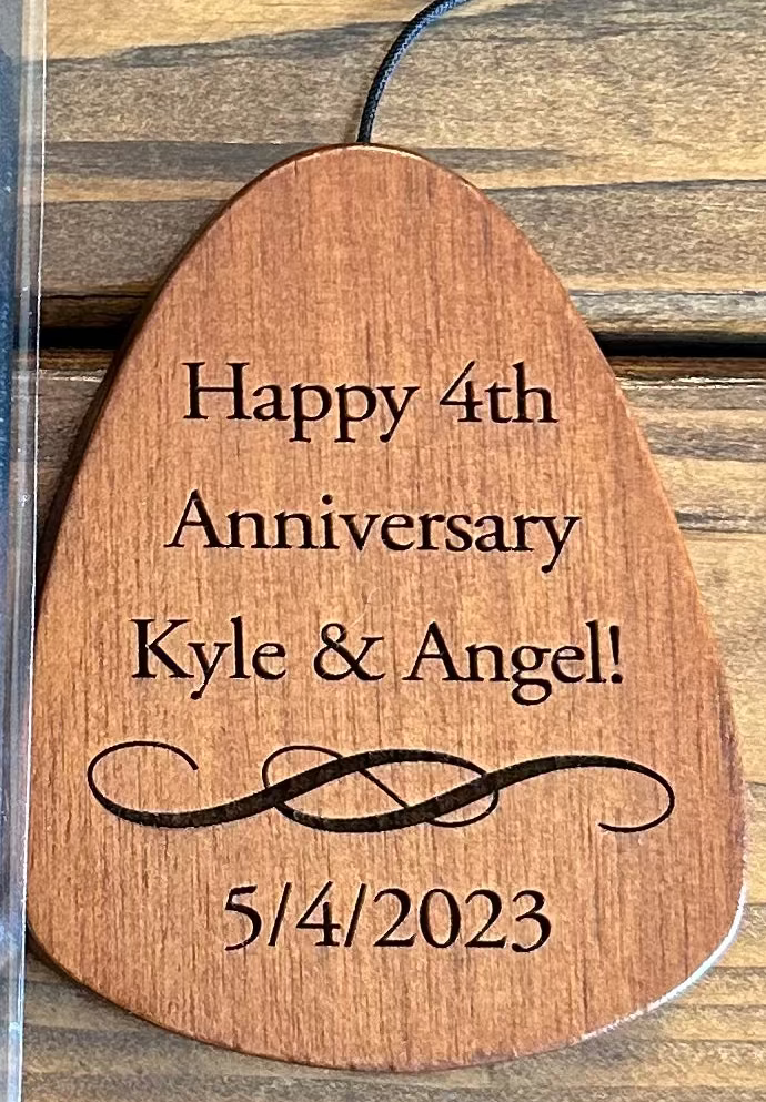 Engraved Custom Wooden Wind Chime