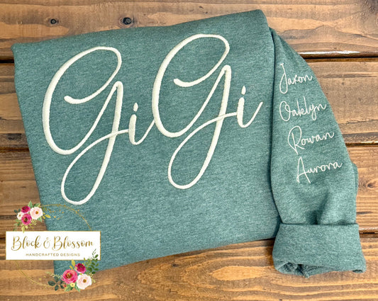 Script Embroidered Sweatshirt