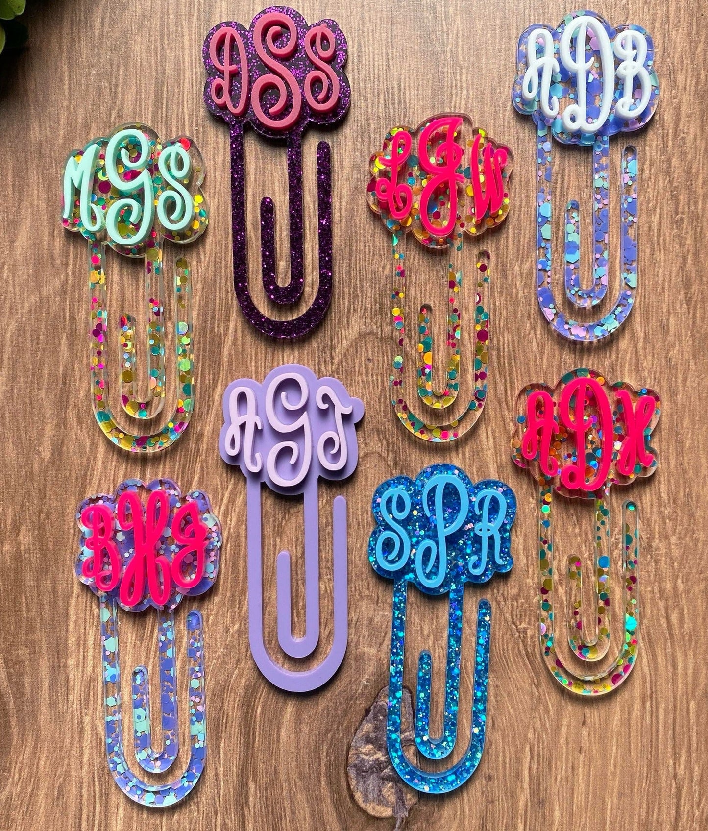 Personalized Acrylic Name or Monogram Bookmark
