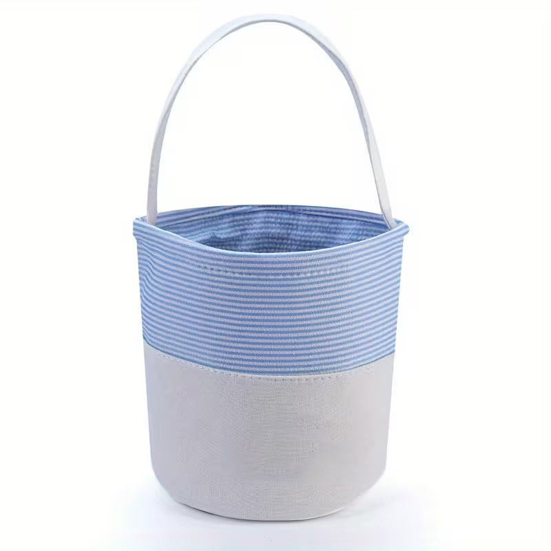 Embroidered Canvas Easter Basket
