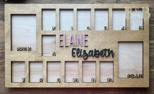 Personalized Pre-K to Graduation Photo Board