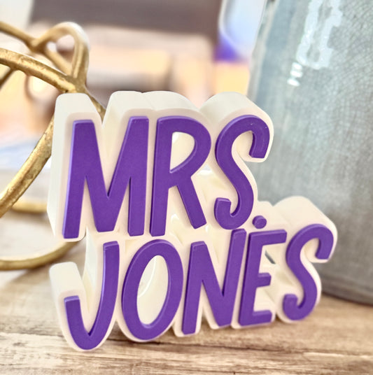 Personalized 3D Name Desk Sitter