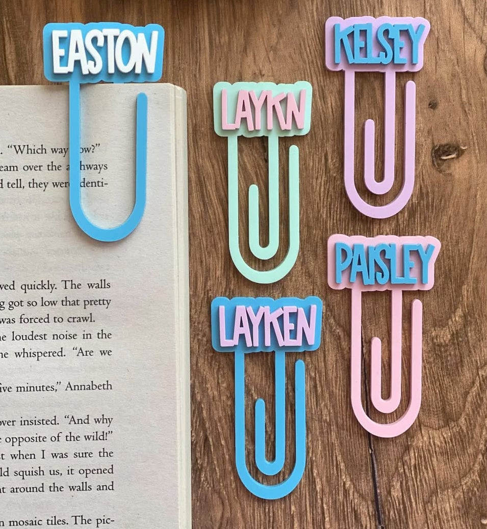 Personalized Acrylic Name or Monogram Bookmark