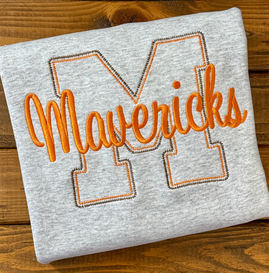 Layered Letter Embroidered Sweatshirt