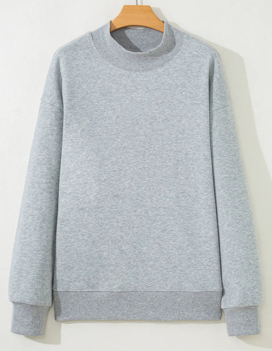 Custom Appliqué Mock Neck Sweatshirt