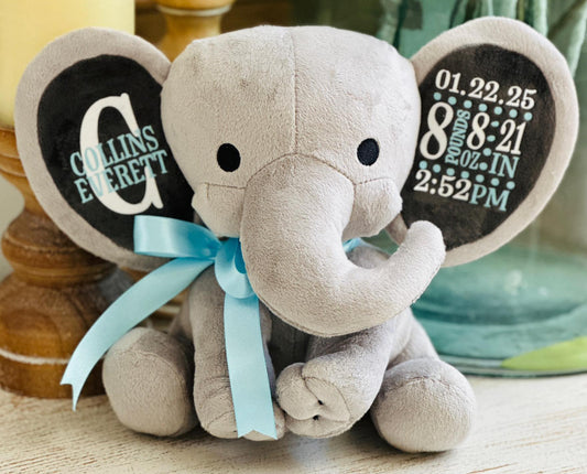 Personalized Birth Stats Elephant