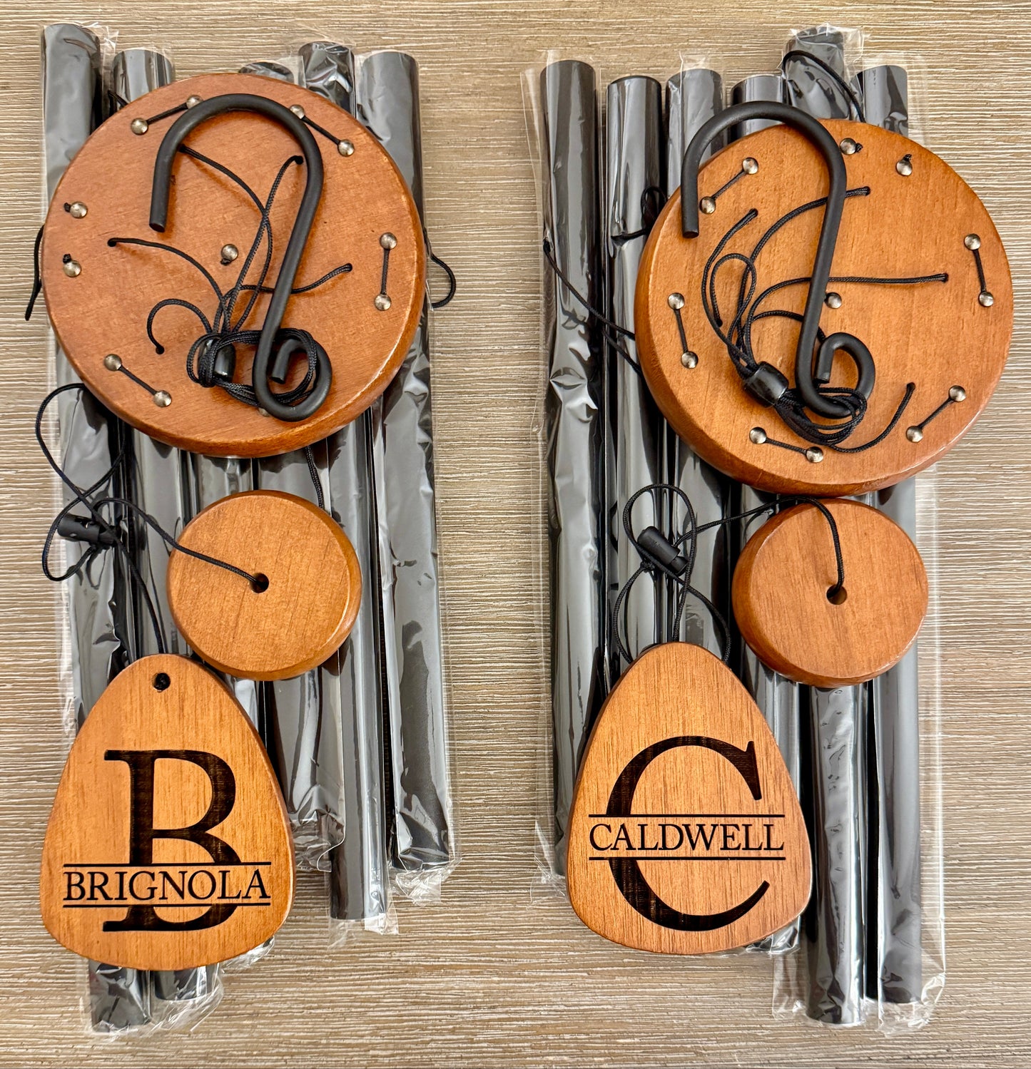 Engraved Custom Wooden Wind Chime