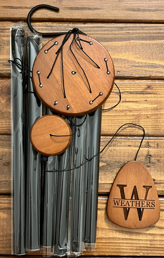 Engraved Custom Wooden Wind Chime