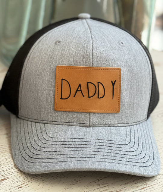 Personalized Leather Patch Trucker Hat