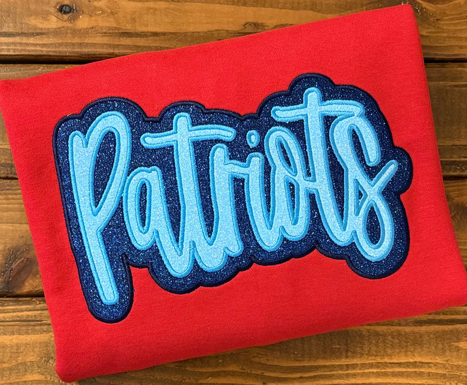 Varsity Layered Glitter Appliqué Sweatshirt