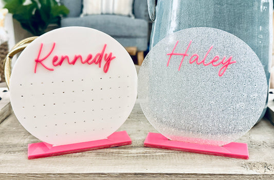 Personalized Acrylic Earring Organizer